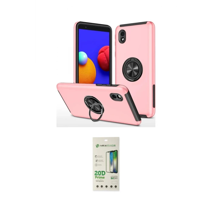 ieg™ Galaxy A01 Core Kılıf Odak Form Prime - Siyah 20D Premium Cam Ekran Koruyucu