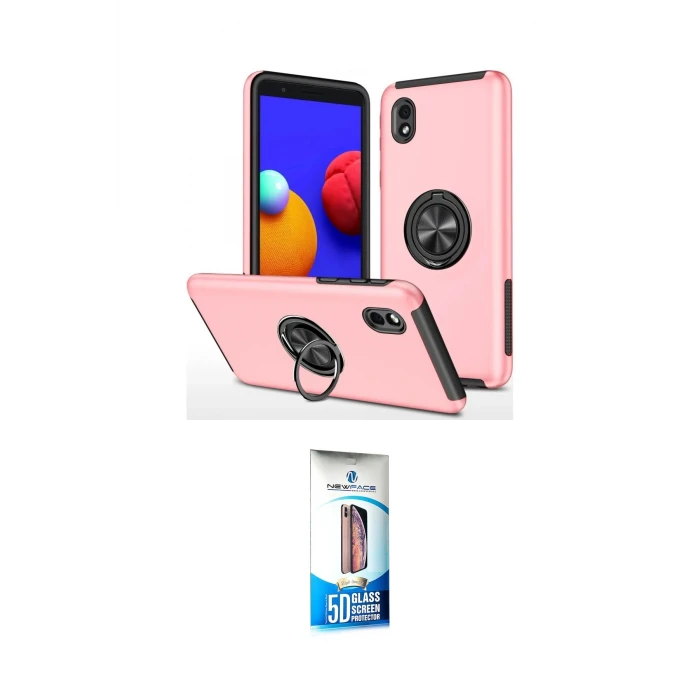 ieg™ Galaxy A01 Core Kılıf Odak Form Prime - Siyah 5D Eko Cam Ekran Koruyucu