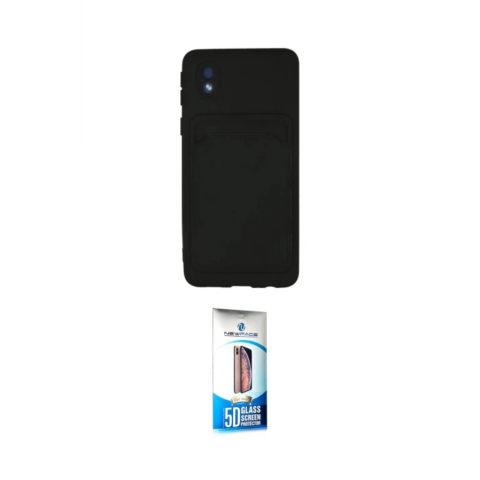 ieg™ Galaxy A01 Core Kılıf Vadi Çizgi Prime - Siyah 5D Eko Cam Ekran Koruyucu