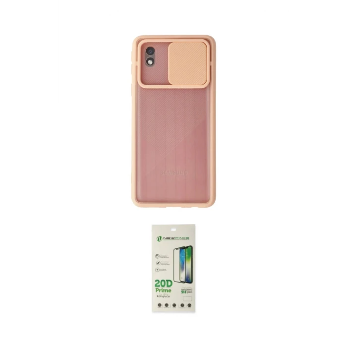 ieg™ Galaxy A01 Core Kılıf Vadi Çizgi - Siyah 20D Premium Cam Ekran Koruyucu