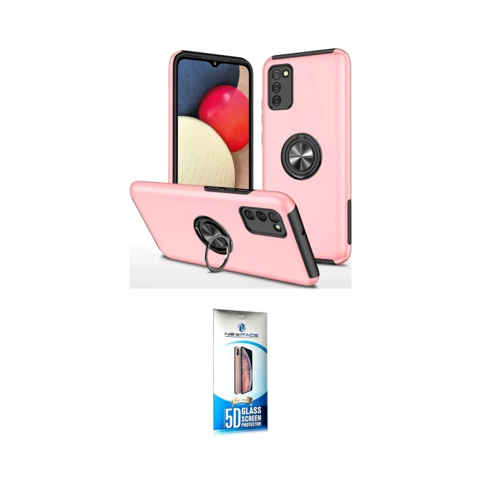 ieg™ Galaxy A02S Kılıf Odak Form Prime - Siyah 5D Eko Cam Ekran Koruyucu