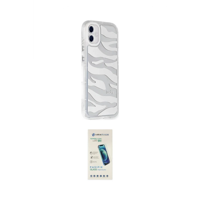 ieg™ Galaxy A05 Kılıf Ahenk Modern Serisi - Şeffaf Pasifik Cam Ekran Koruyucu