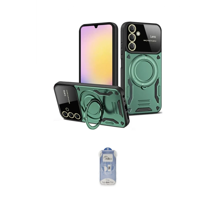 ieg™ Galaxy A05S Kılıf Kıvılcım Modern Serisi - Siyah Joko Magic 5D Cam