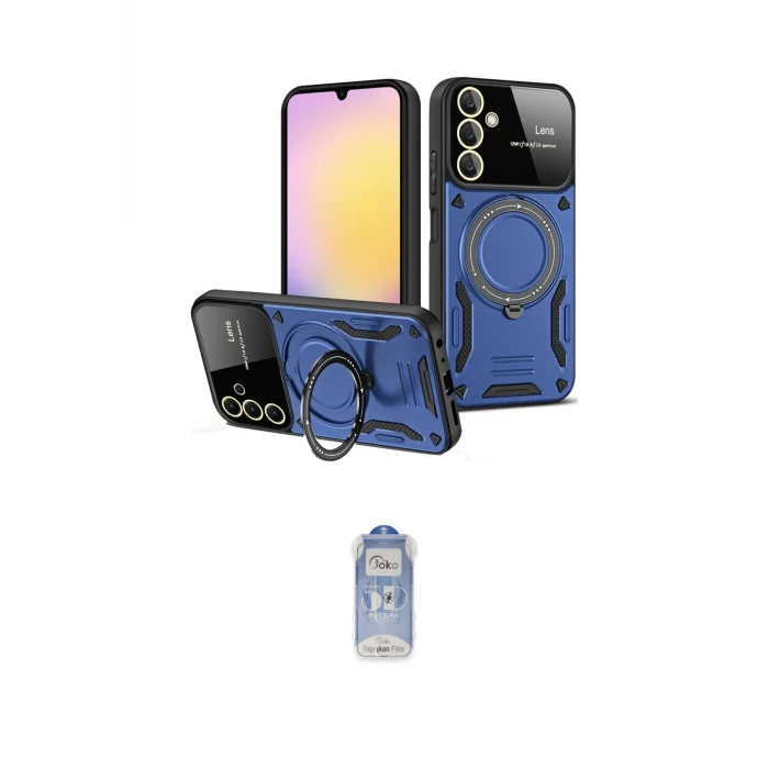 ieg™ Galaxy A05S Kılıf Kıvılcım Modern Serisi - Siyah Joko Magic 5D Cam