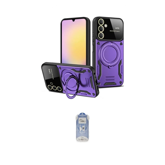 ieg™ Galaxy A05S Kılıf Kıvılcım Modern Serisi - Siyah Joko Magic 5D Cam