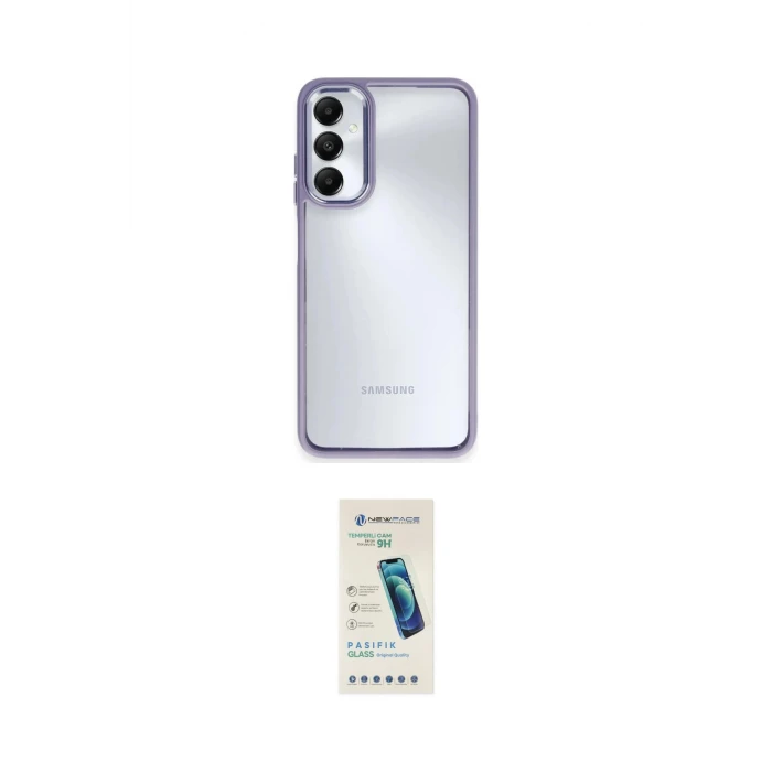 ieg™ Galaxy A05S Kılıf Nova Işık Serisi - Şeffaf Pasifik Cam Ekran Koruyucu