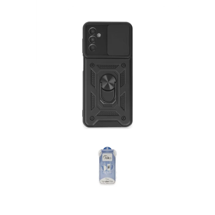 ieg™ Galaxy A14 4G Kılıf Ahenk Klasik - Siyah Joko Magic 5D Cam