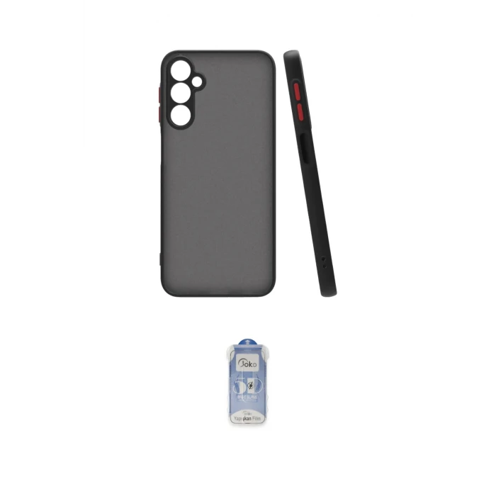 ieg™ Galaxy A15 4G Kılıf Ahenk Çizgi Serisi - Siyah Joko Magic 5D Cam