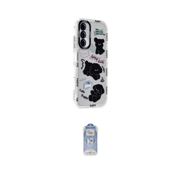 ieg™ Galaxy A15 4G Kılıf Ahenk Modern Serisi - Siyah Joko Magic 5D Cam