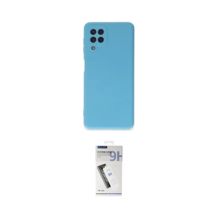 ieg™ Galaxy A22 Kılıf Ahenk Serisi - Şeffaf Uv Polymer Nano Ekran Koruyucu