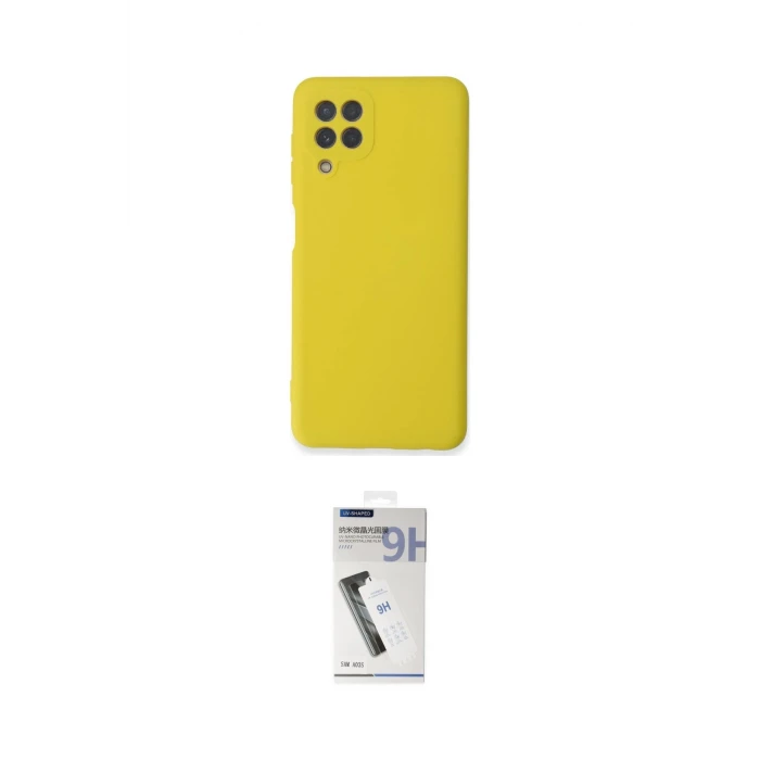 ieg™ Galaxy A22 Kılıf Ahenk Serisi - Şeffaf Uv Polymer Nano Ekran Koruyucu