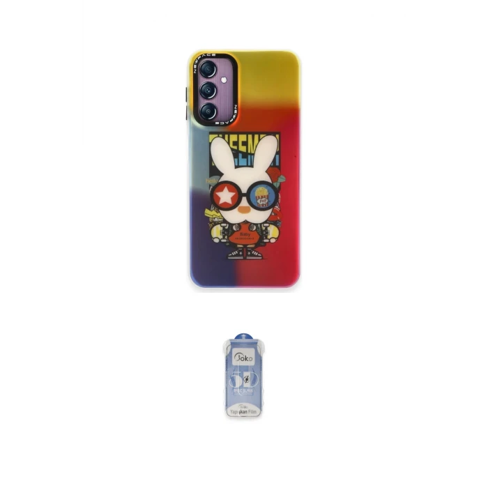 ieg™ Galaxy A24 4G Kılıf Siluet Çizgi Koleksiyonu - Siyah Joko Magic 5D Cam