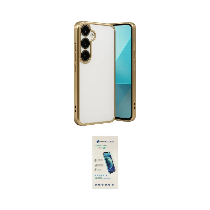 ieg™ Galaxy A24 4G Kılıf Vadi Minimal - Şeffaf Pasifik Cam Ekran Koruyucu