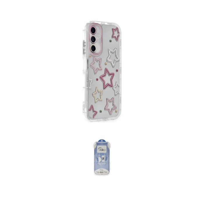 ieg™ Galaxy A25 5G Kılıf Ahenk Modern Serisi - Siyah Joko Magic 5D Cam