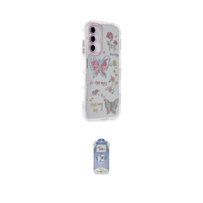 ieg™ Galaxy A25 5G Kılıf Ahenk Modern Serisi - Siyah Joko Magic 5D Cam