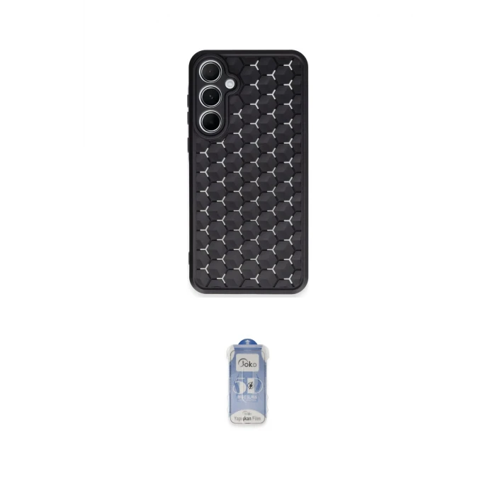 ieg™ Galaxy A25 5G Kılıf Zirve Form - Siyah Joko Magic 5D Cam
