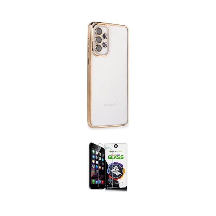 ieg™ Galaxy A53 5G Kılıf Vadi Minimal - Şeffaf Temperli Cam Ekran Koruyucu