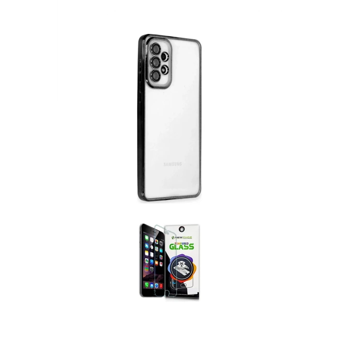 ieg™ Galaxy A53 5G Kılıf Vadi Minimal - Şeffaf Temperli Cam Ekran Koruyucu