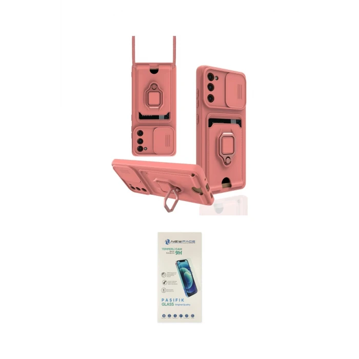 ieg™ Galaxy S20 FE Kılıf Vadi Form Prime - Şeffaf Pasifik Cam Ekran Koruyucu
