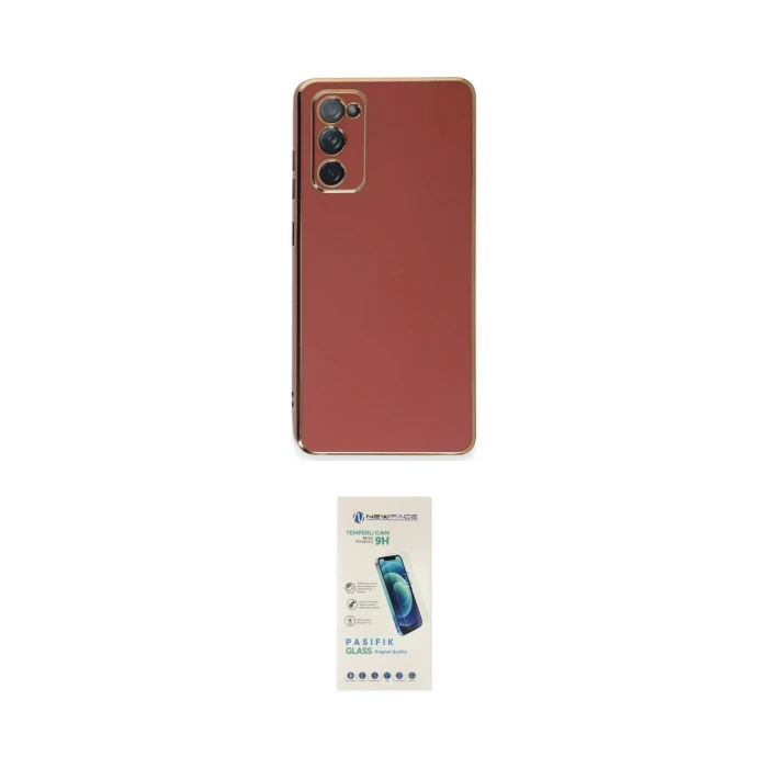 ieg™ Galaxy S20 FE Kılıf Yankı Serisi - Şeffaf Pasifik Cam Ekran Koruyucu
