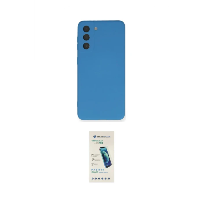 ieg™ Galaxy S21 FE Kılıf Ahenk Serisi - Şeffaf Pasifik Cam Ekran Koruyucu