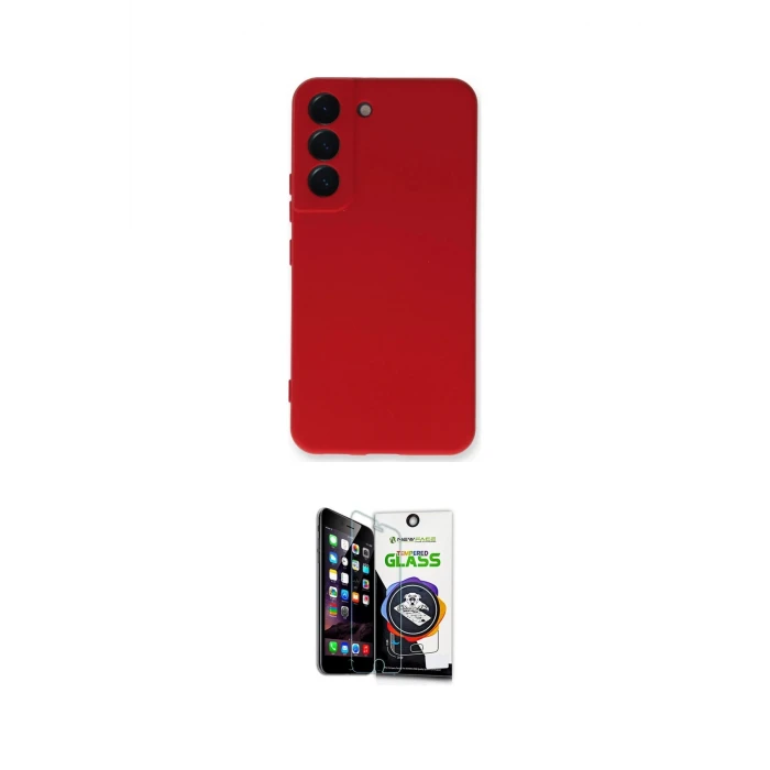 ieg™ Galaxy S22 Plus Kılıf Ahenk Serisi - Şeffaf Temperli Cam Ekran Koruyucu
