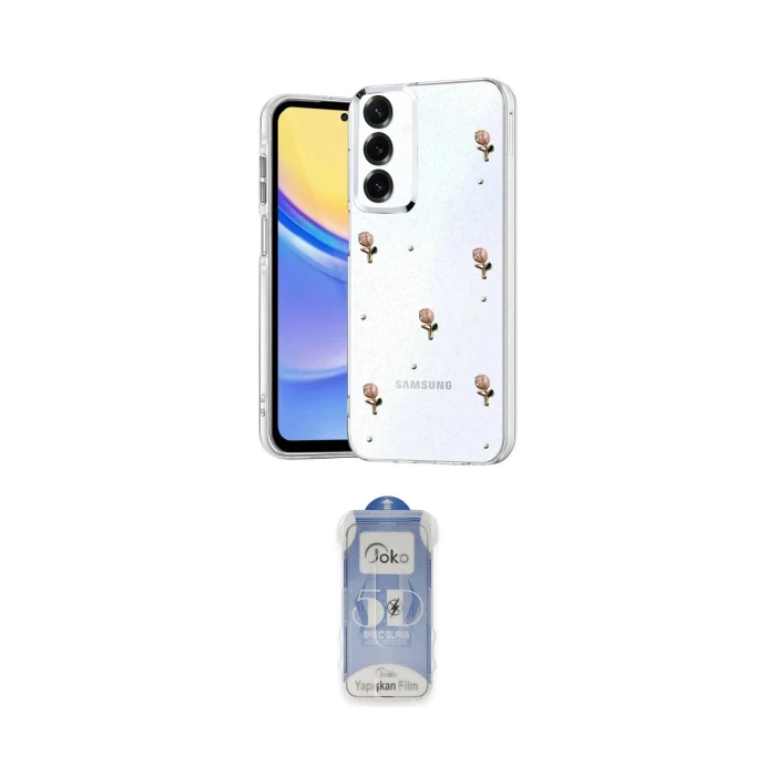 ieg™ Galaxy S23 FE Kılıf Yörünge Form - Siyah Joko Magic 5D Cam