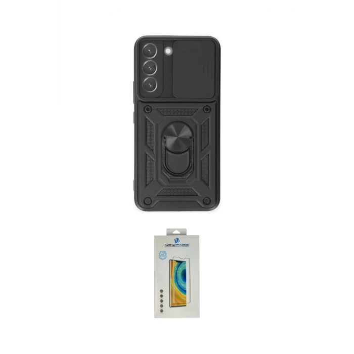 ieg™ Galaxy S23 Kılıf Ahenk Klasik - Şeffaf Polymer Nano Ekran Koruyucu