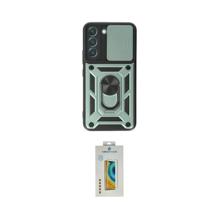 ieg™ Galaxy S23 Kılıf Ahenk Klasik - Şeffaf Polymer Nano Ekran Koruyucu