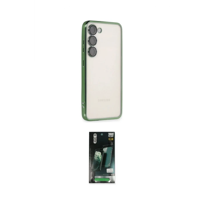 ieg™ Galaxy S23 Kılıf Vadi Minimal - Şeffaf 360 Full Body Arka Koruyucu