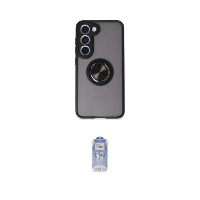 ieg™ Galaxy S23 Kılıf Yörünge Çizgi - Siyah Joko Magic 5D Cam