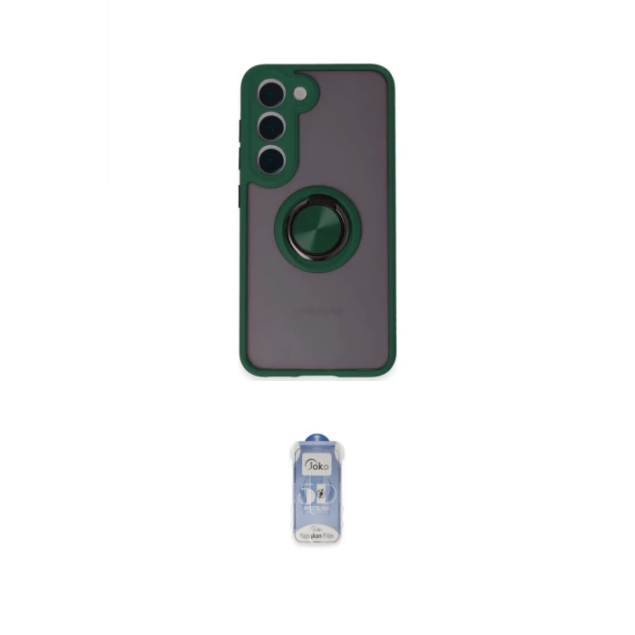 ieg™ Galaxy S23 Kılıf Yörünge Çizgi - Siyah Joko Magic 5D Cam