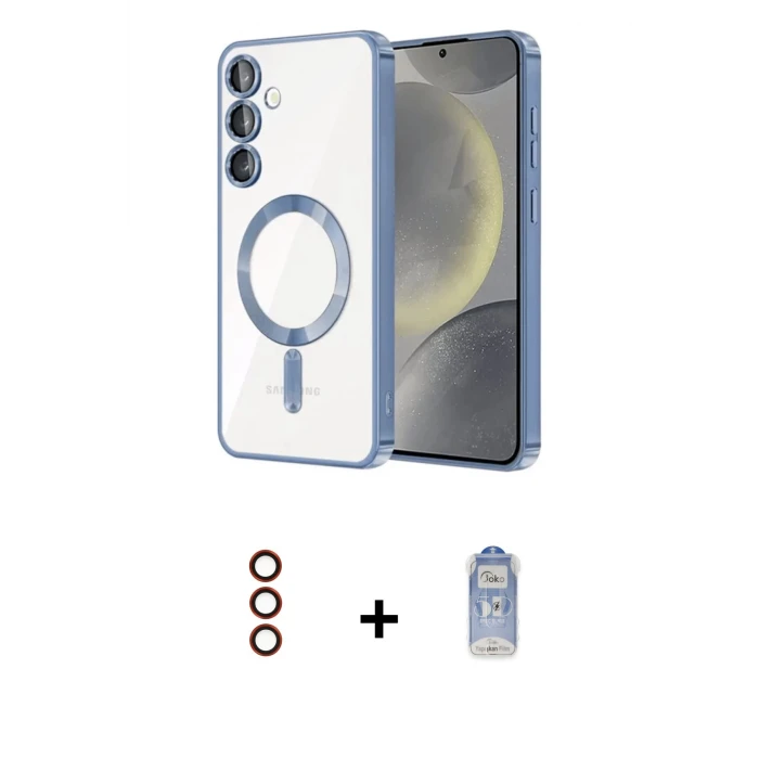 ieg™ Galaxy S23 Plus Kılıf Nova Işık Özel Seri - Siyah Joko Magic 5D Cam + Metal Kamera Lens - KI