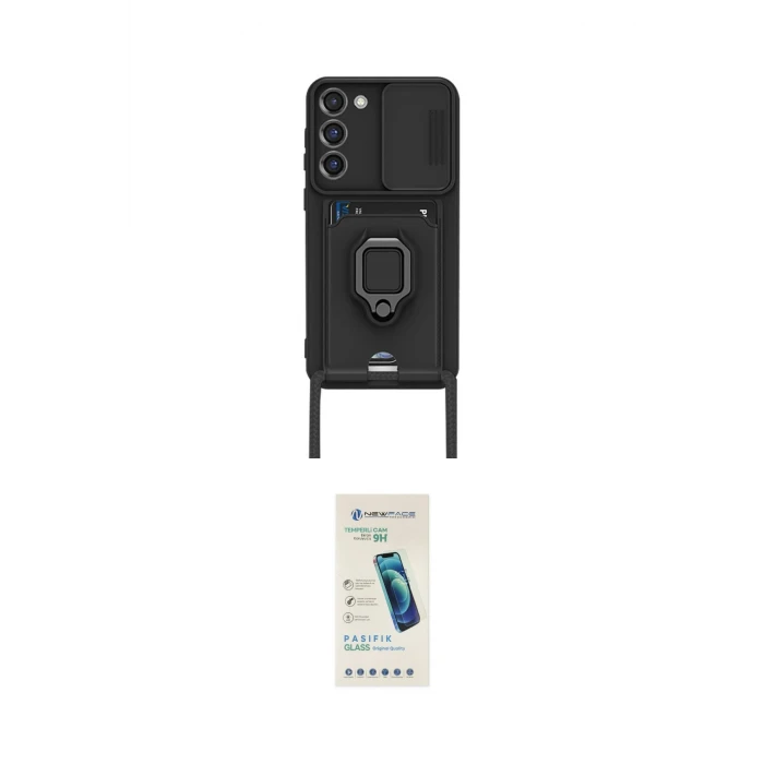 ieg™ Galaxy S23 Plus Kılıf Vadi Form Prime - Şeffaf Pasifik Cam Ekran Koruyucu