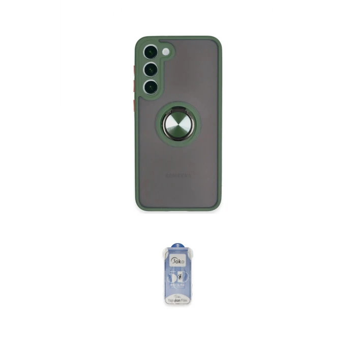 ieg™ Galaxy S23 Plus Kılıf Yörünge Çizgi - Siyah Joko Magic 5D Cam