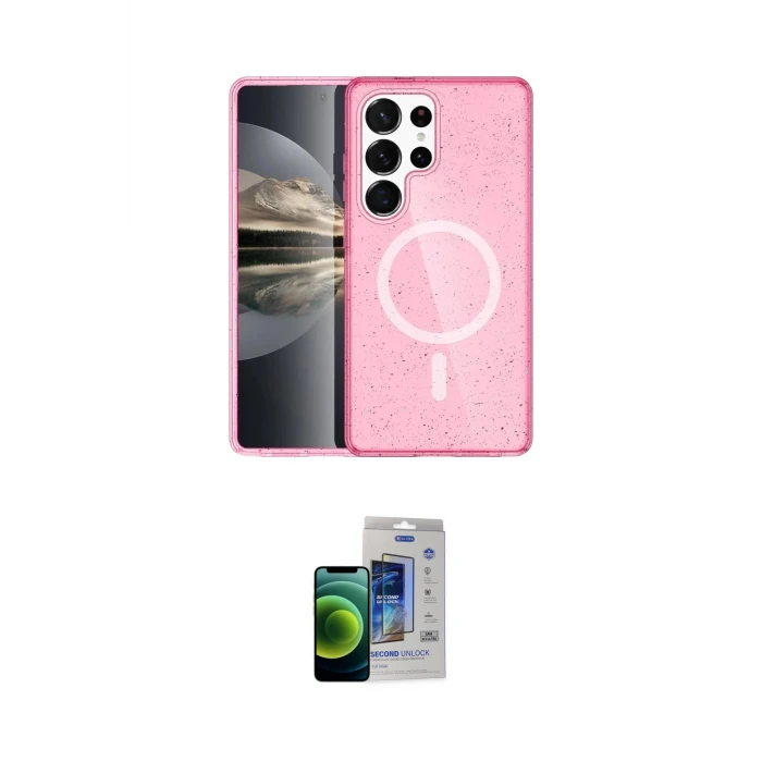 ieg™ Galaxy S23 Ultra Kılıf Nova Asil Prime - Siyah Durable Full Glue Curved Cam
