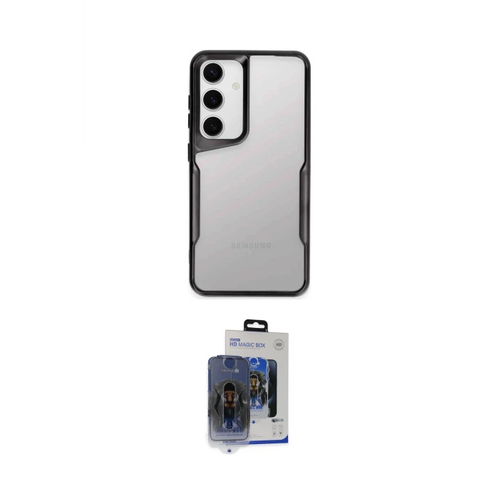 ieg™ Galaxy S24 Kılıf Akış Çizgi Koleksiyonu - Siyah Vanessa Magic Cam