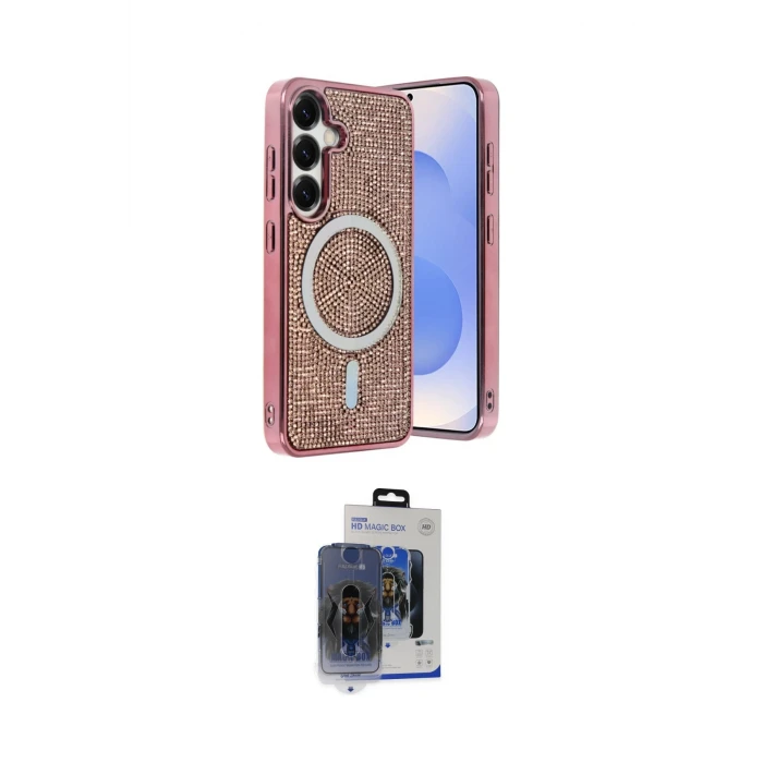 ieg™ Galaxy S24 Kılıf Eksen Çizgi - Siyah Vanessa Magic Cam