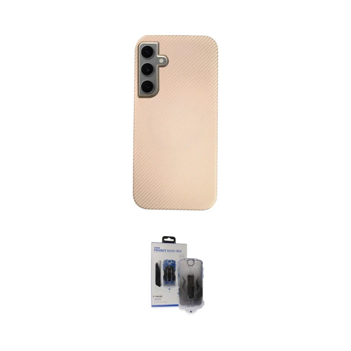 ieg™ Galaxy S24 Kılıf Eksen Prime - Siyah Vanessa Magic Hayalet Cam