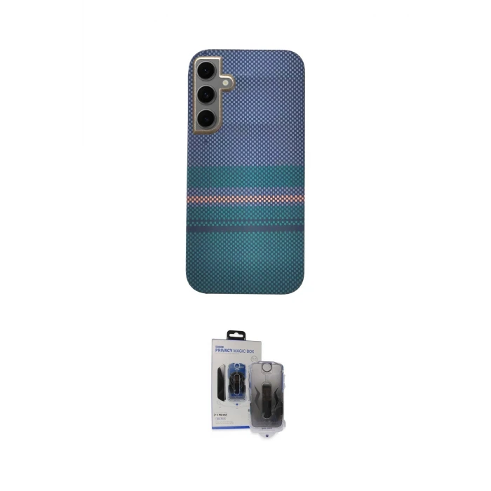 ieg™ Galaxy S24 Kılıf Eksen Prime - Siyah Vanessa Magic Hayalet Cam