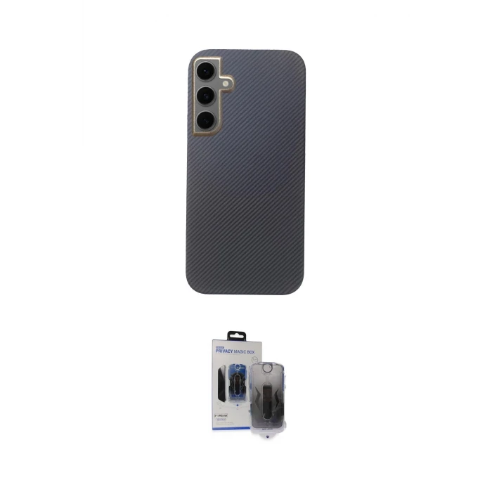 ieg™ Galaxy S24 Kılıf Eksen Prime - Siyah Vanessa Magic Hayalet Cam