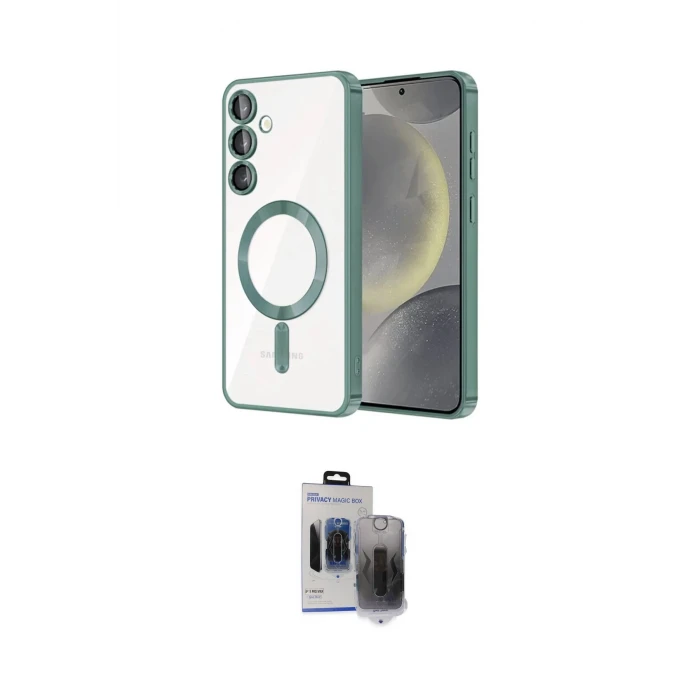 ieg™ Galaxy S24 Kılıf Nova Işık Özel Seri - Siyah Vanessa Magic Hayalet Cam