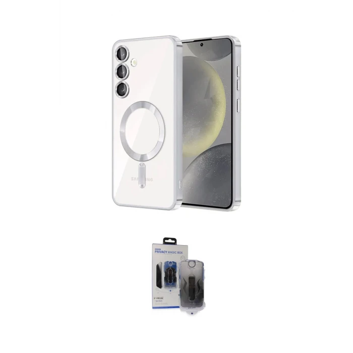 ieg™ Galaxy S24 Kılıf Nova Işık Özel Seri - Siyah Vanessa Magic Hayalet Cam