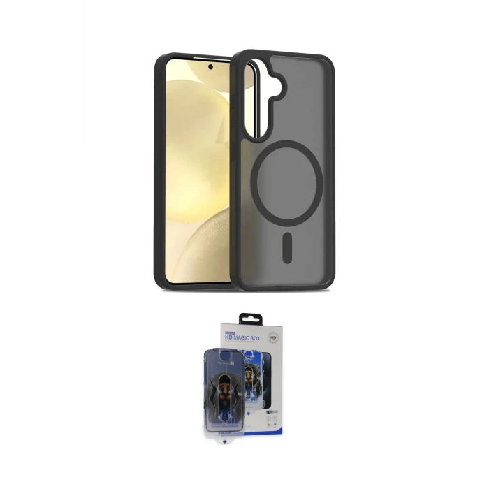 ieg™ Galaxy S24 Kılıf Siluet Minimal Prime - Siyah Vanessa Magic Cam