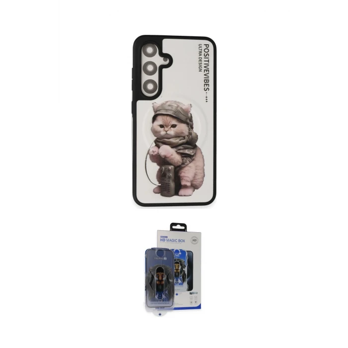 ieg™ Galaxy S24 Kılıf Siluet Modern Özel Seri - Siyah Vanessa Magic Cam