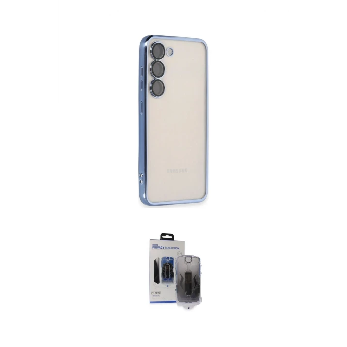 ieg™ Galaxy S24 Kılıf Vadi Minimal - Siyah Vanessa Magic Hayalet Cam