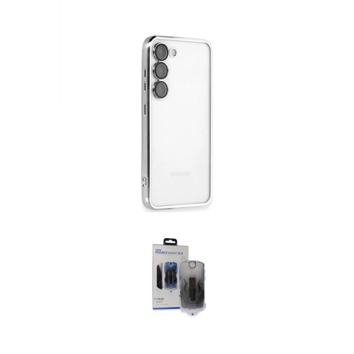 ieg™ Galaxy S24 Kılıf Vadi Minimal - Siyah Vanessa Magic Hayalet Cam