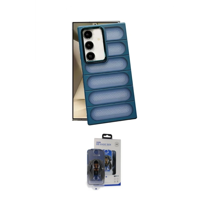 ieg™ Galaxy S24 Kılıf Yadigar Doku Özel Seri - Siyah Vanessa Magic Cam