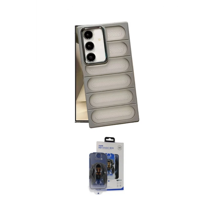 ieg™ Galaxy S24 Kılıf Yadigar Doku Özel Seri - Siyah Vanessa Magic Cam