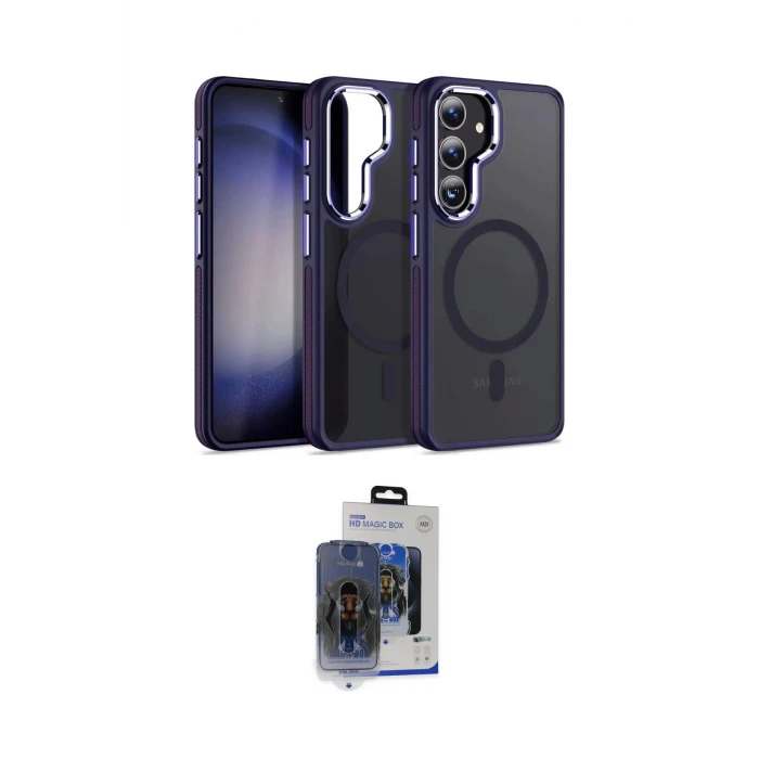 ieg™ Galaxy S24 Kılıf Yörünge Klasik - Siyah Vanessa Magic Cam